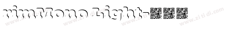 rimMono Light字体转换